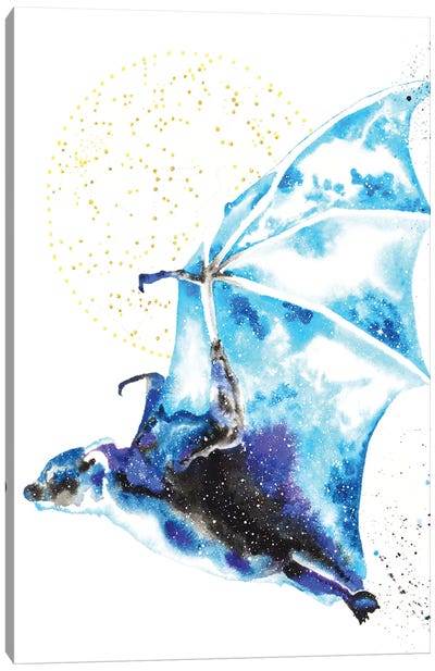 Cosmic Bat Canvas Art Print - Bat Art