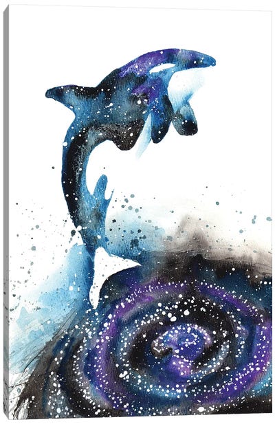 Cosmic Orca Canvas Art Print - Orca Whale Art