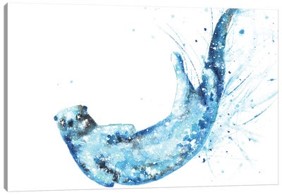 Cosmic Otter II Canvas Art Print - Tanya Casteel