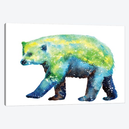 Cosmic Polar Bear Canvas Print #TCA66} by Tanya Casteel Canvas Art Print