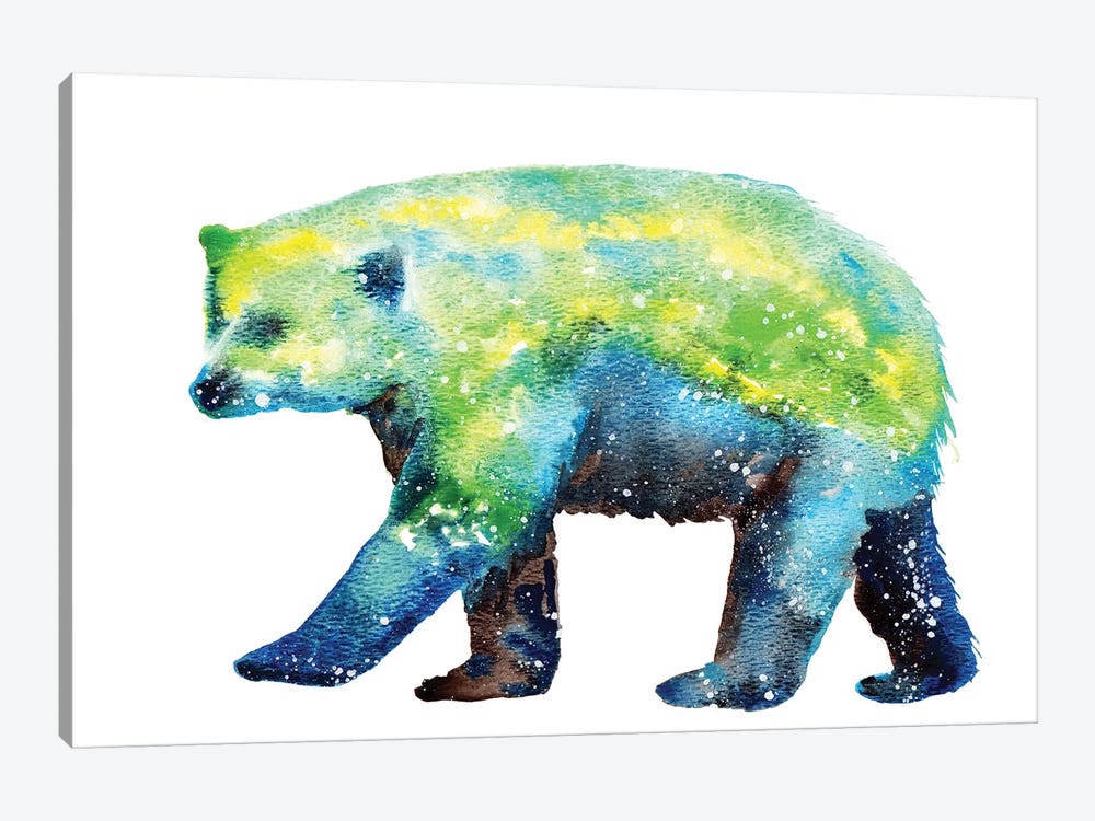 Cosmic Polar Bear by Tanya Casteel 1-piece Canvas Print