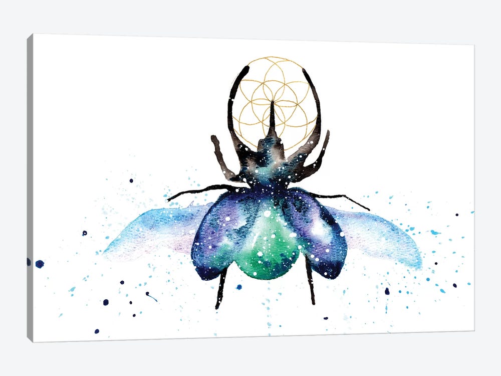 Cosmic Scarab Beetle by Tanya Casteel 1-piece Canvas Wall Art