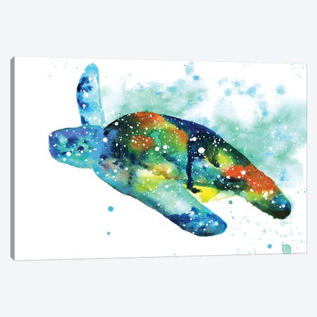 Cosmic Sea Turtle I Canvas Print #TCA75} by Tanya Casteel Canvas Wall Art