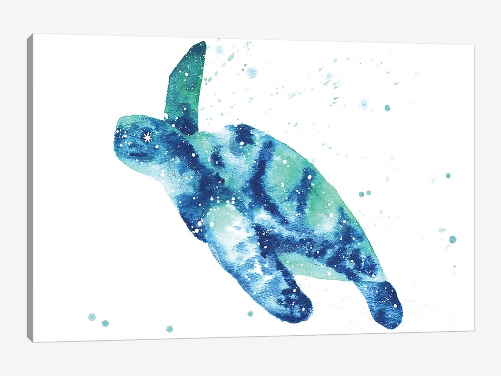 Cosmic Sea Turtle II by Tanya Casteel 1-piece Canvas Artwork
