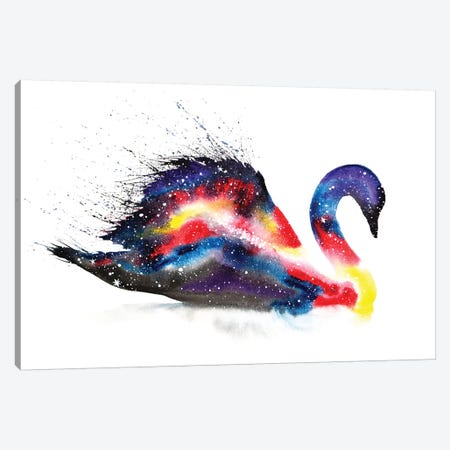 Cosmic Swan Canvas Print #TCA82} by Tanya Casteel Canvas Wall Art