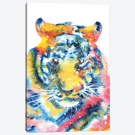 Cosmic Tiger Face Canvas Print #TCA84} by Tanya Casteel Canvas Print