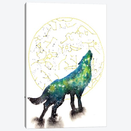 Cosmic Wolf Canvas Print #TCA87} by Tanya Casteel Art Print