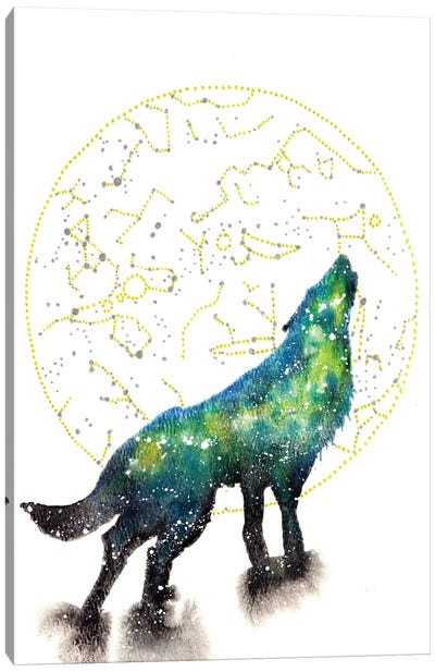 Cosmic Wolf Canvas Art Print - Tanya Casteel