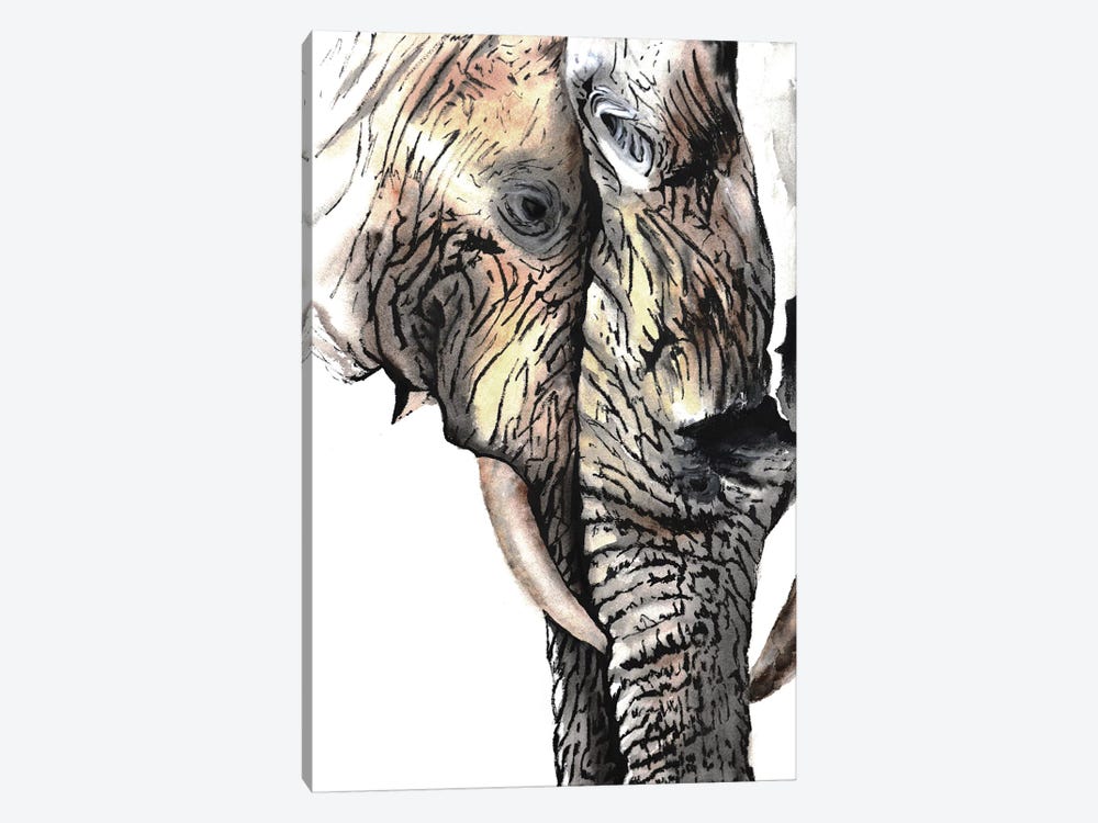 Elephants by Tanya Casteel 1-piece Canvas Artwork