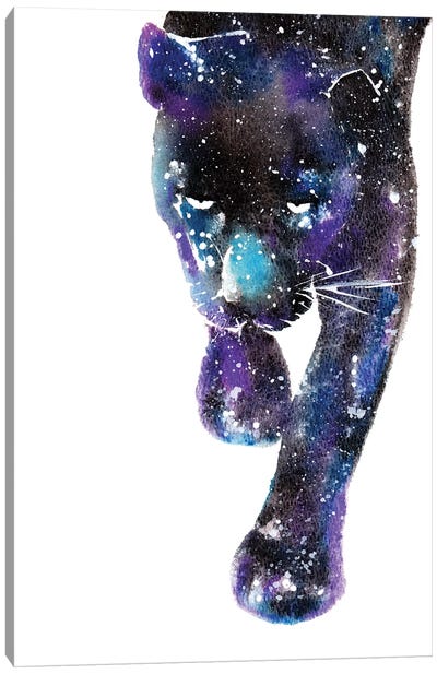 Cosmic Black Panther Canvas Art Print - Animal Lover