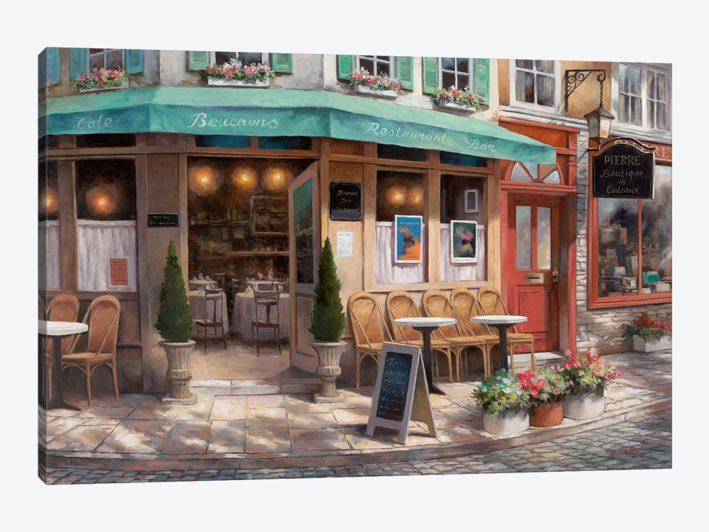 Café Beauchons by T.C. Chiu 1-piece Canvas Print