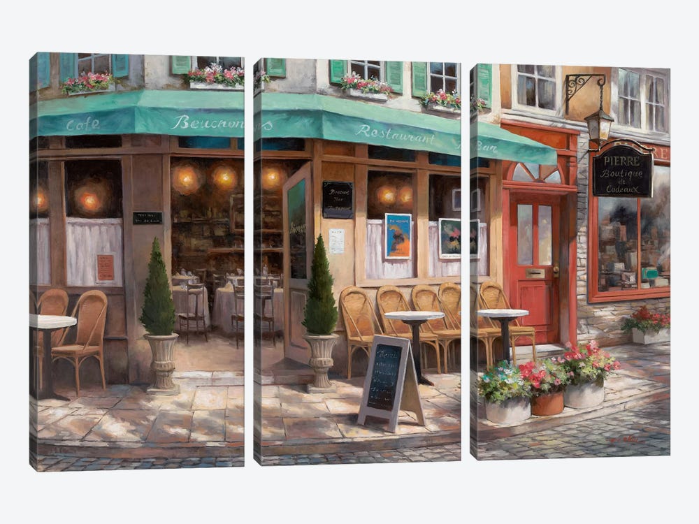 Café Beauchons by T.C. Chiu 3-piece Art Print