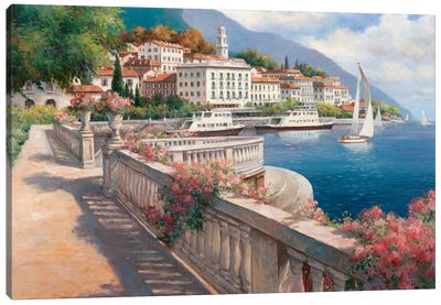 Lago di Como I Canvas Art Print - Coastal Living Room Art