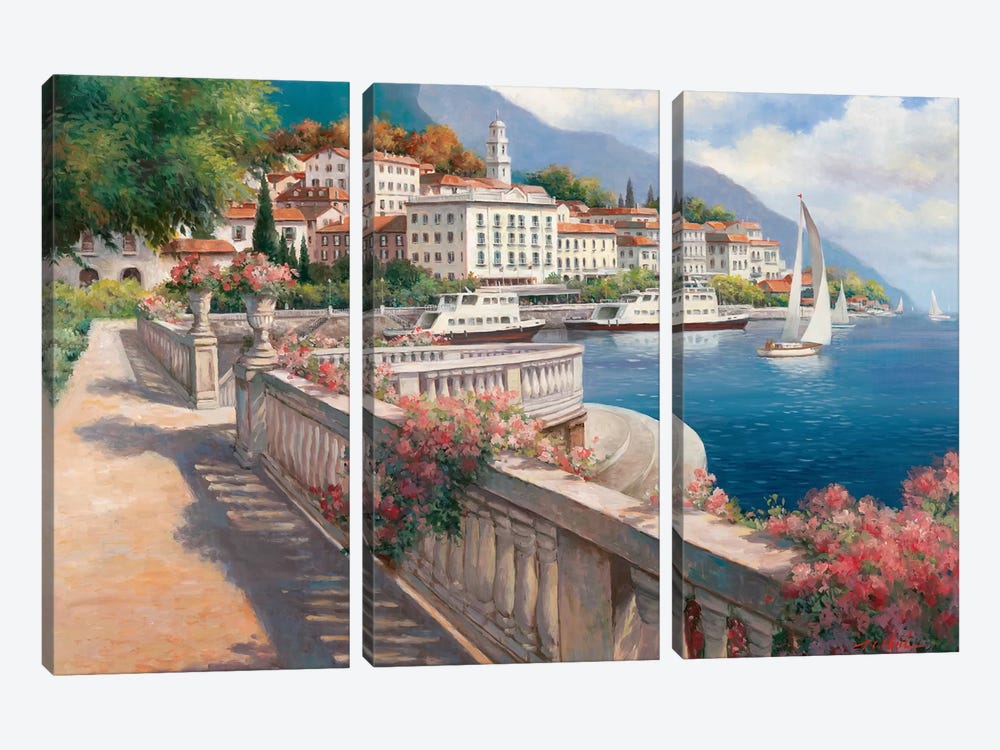 Lago di Como I by T.C. Chiu 3-piece Canvas Art