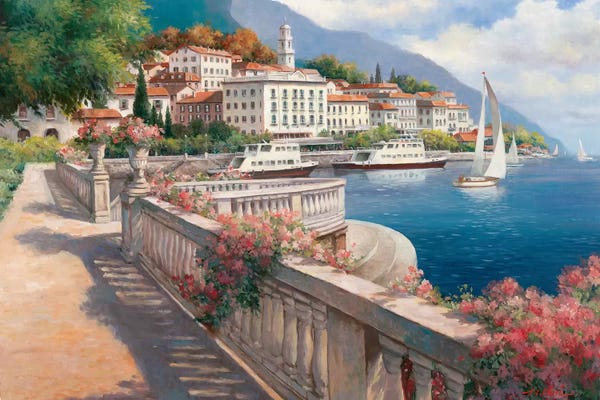 Large Scenic & Landscape Art - Canvas Prints: Lago di Como I by T.C. Chiu