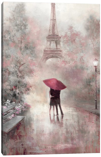 Blush Reflections Canvas Art Print - Umbrella Art