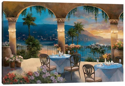 Amalfi Holiday I Canvas Art Print - Large Scenic & Landscape Art