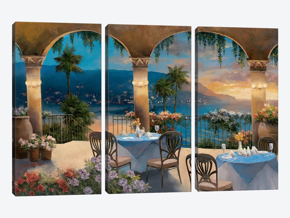 Amalfi Holiday I by T.C. Chiu 3-piece Canvas Print