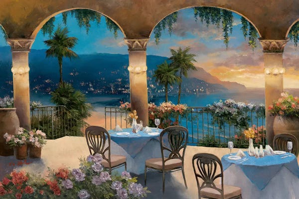 Large Art for Kitchen - Canvas Prints: Amalfi Holiday I by T.C. Chiu