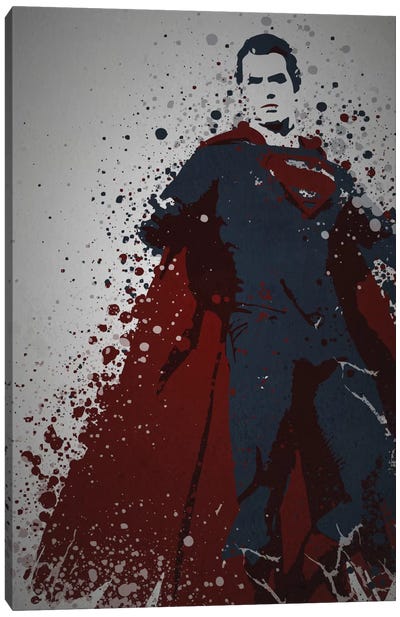 Man Of Steel Canvas Art Print - Superman