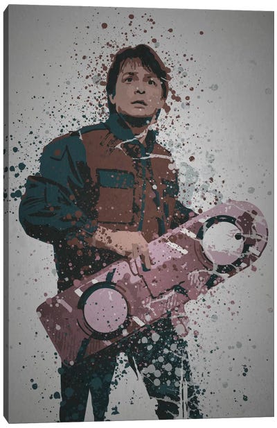 Time Traveller Canvas Art Print - Marty McFly