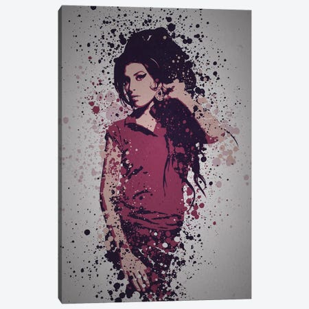 Amy Winehouse Canvas Print #TCD50} by TM Creative Design Canvas Art