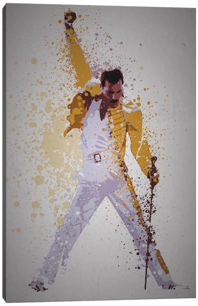 Freddie Mercury Canvas Art Print - Microphone Art