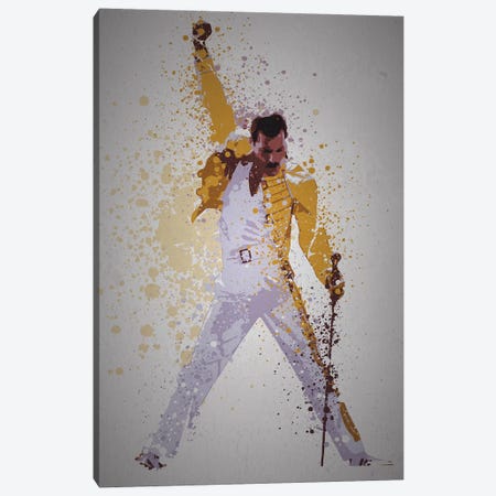 Freddie Mercury Canvas Print #TCD54} by TM Creative Design Canvas Art Print