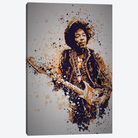Jimi Hendrix Canvas Print #TCD55} by TM Creative Design Canvas Art Print