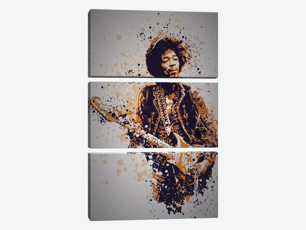 Jimi Hendrix by TM Creative Design 3-piece Art Print