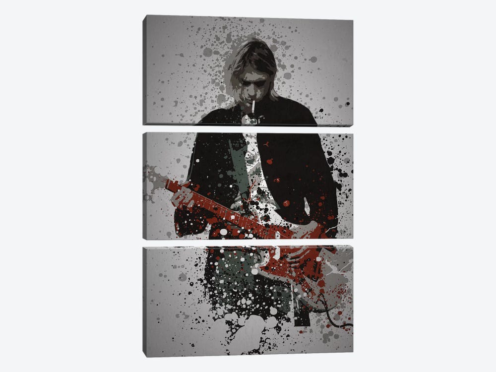 Kurt Cobain by TM Creative Design 3-piece Canvas Artwork