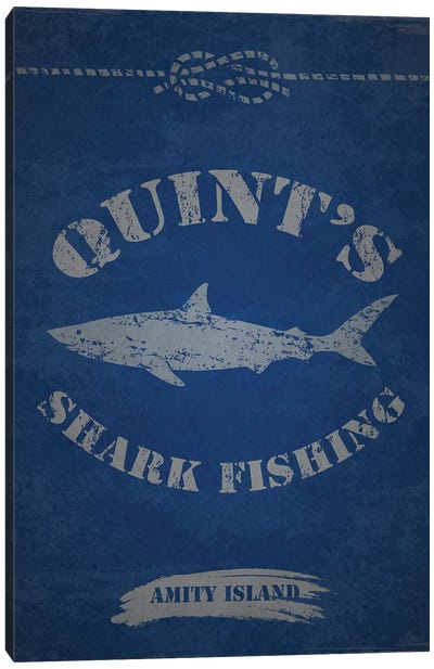 Quint's Shark Fishing (Jaws) Canvas Art Print - Jaws