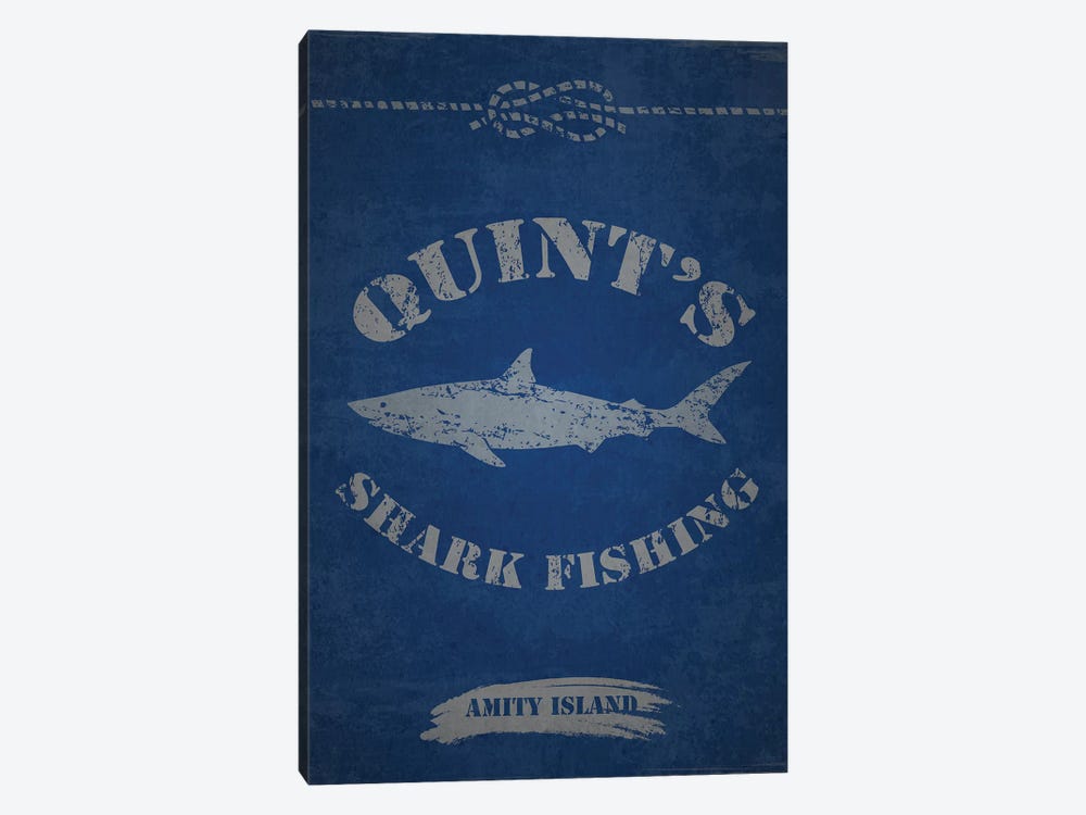 Quint's Shark Fishing (Jaws) by TM Creative Design 1-piece Canvas Art Print