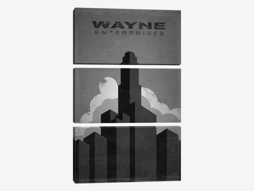 Wayne Enterprises (Batman) by TM Creative Design 3-piece Canvas Art