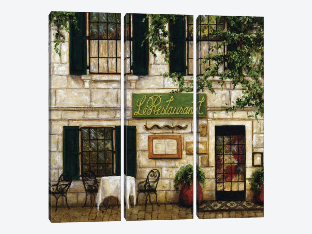 Cafe I by Malenda Trick 3-piece Canvas Print