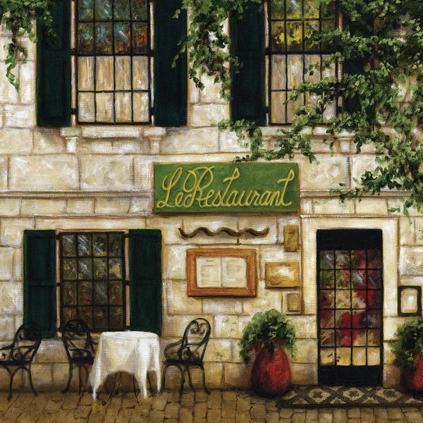 Cafes: Cafe I by Malenda Trick