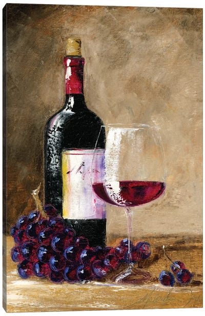 Afternoon Wine Canvas Art Print - Grape Art