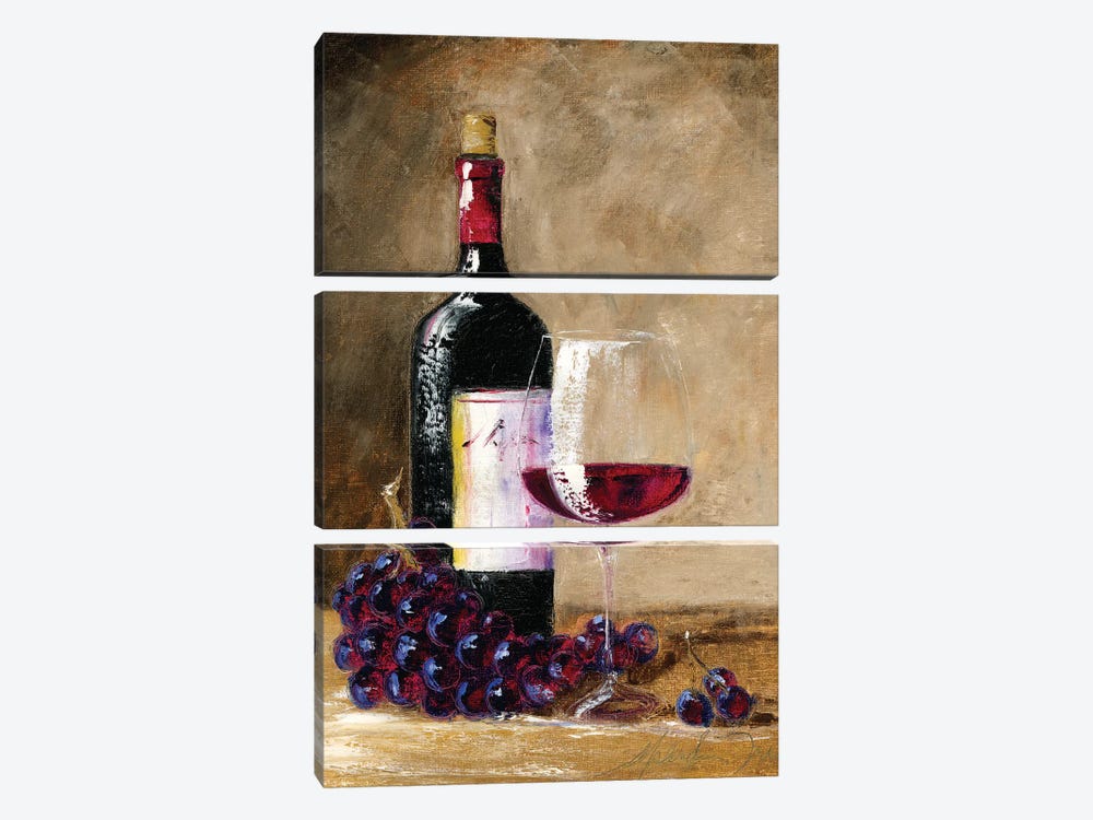 Afternoon Wine by Malenda Trick 3-piece Canvas Print