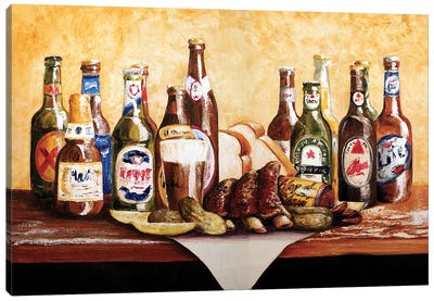 Bar-B-Cutie Canvas Art Print - Beer Art