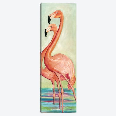 Two Flamingos Canvas Print #TCK1} by Malenda Trick Art Print