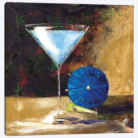 Blue Martini Canvas Print #TCK21} by Malenda Trick Canvas Art