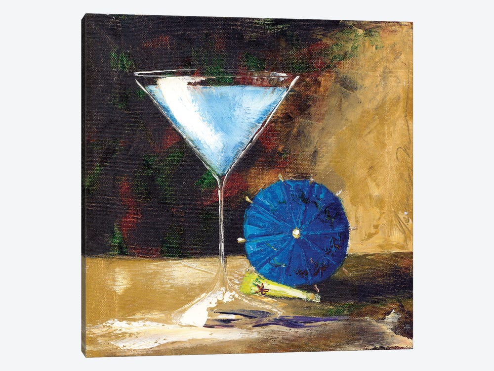 Blue Martini by Malenda Trick 1-piece Canvas Wall Art