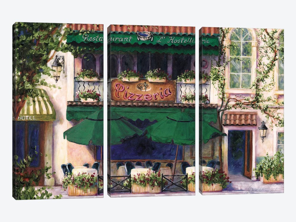Cafe VIII by Malenda Trick 3-piece Canvas Art Print