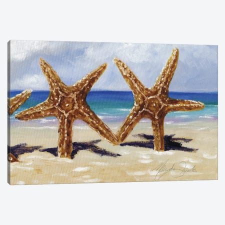 Two Starfish Canvas Print #TCK2} by Malenda Trick Canvas Print