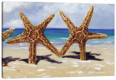 Two Starfish Canvas Art Print - Starfish Art