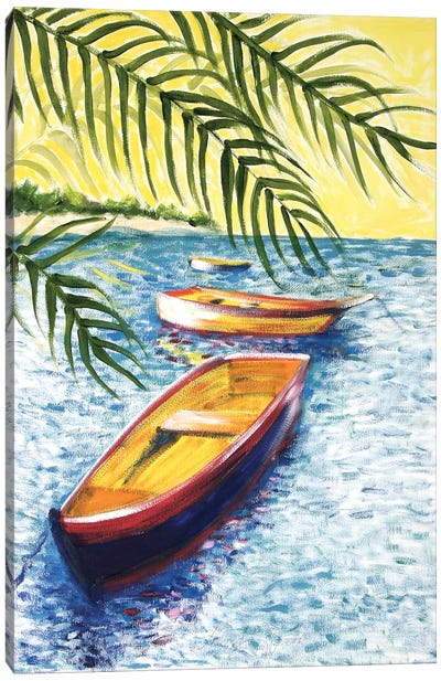 Caribboats II Canvas Art Print - Malenda Trick