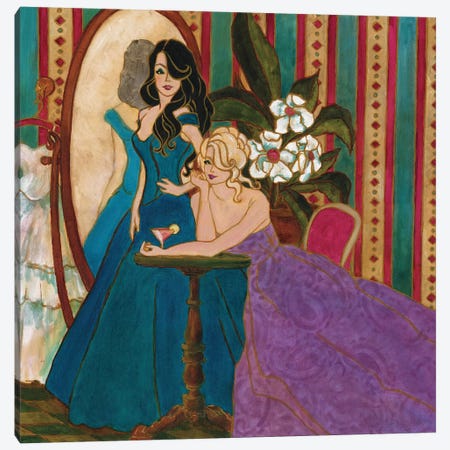 Divas At The Mirror Canvas Print #TCK50} by Malenda Trick Canvas Art Print