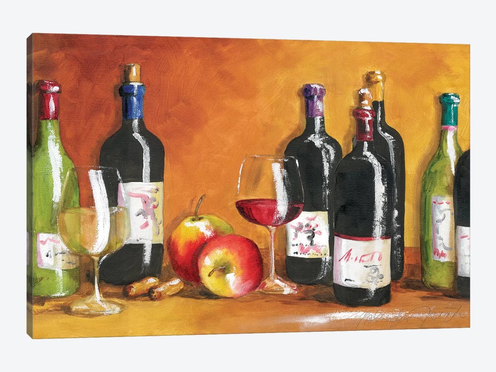 Fall Wine by Malenda Trick 1-piece Canvas Print