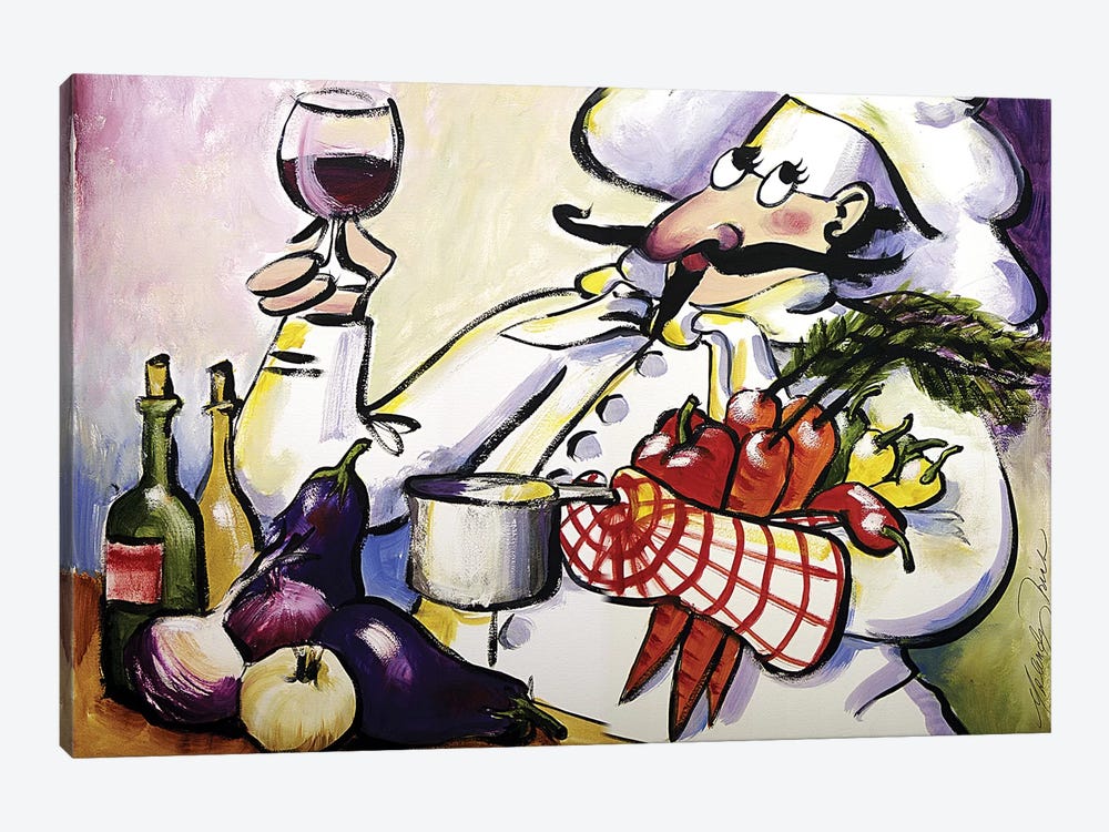 French Chef by Malenda Trick 1-piece Canvas Art