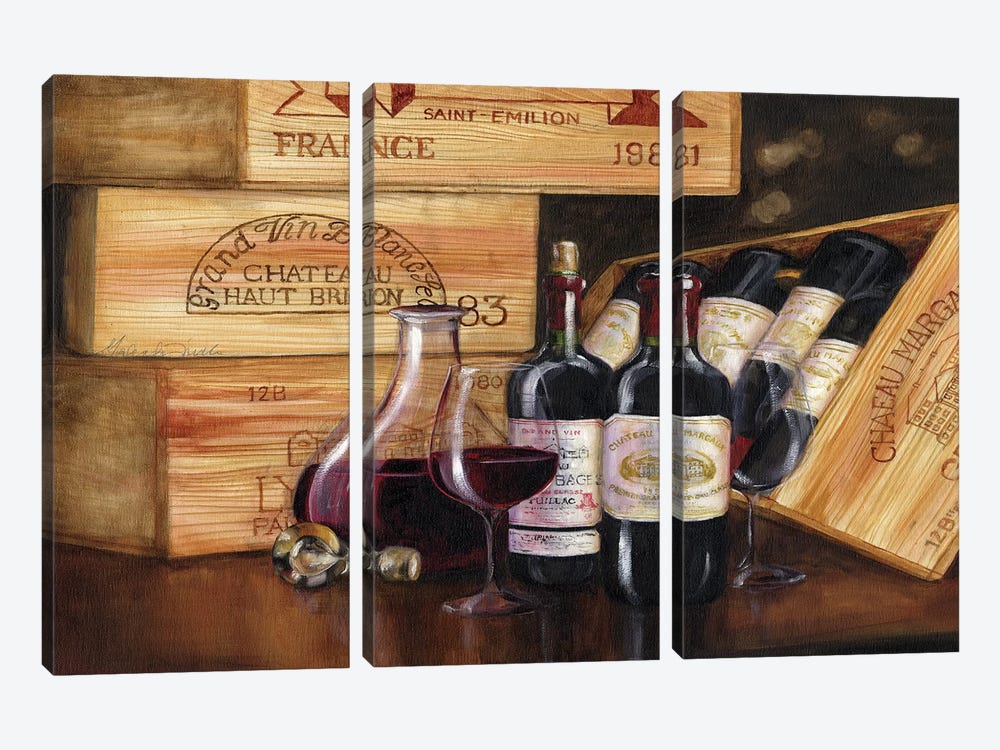 Gran Vin IV by Malenda Trick 3-piece Canvas Print